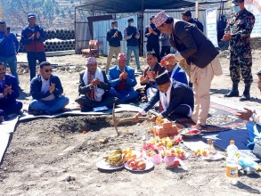 जुम्लामा अघि बढ्यो धौलीगाड बृहत् खानेपानी आयोजना, खानेपानी मन्त्रीले गरे शिलान्यास